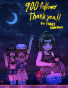 Twitter900フォロワー記念イラスト