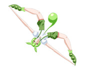 ずんだアローに変身途中のずんだもん