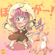 【まちカドまぞく】威嚇するシャミ子ちゃん(⋈◍＞◡＜◍)。✧♡