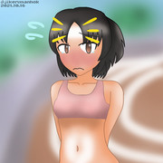 今年もおでこが真っ白な長良ちゃん