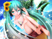 【ちびミクちゃん萌えリンク】足裏さん見せつつ おすわり…♡