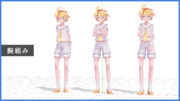 【MMDポーズ配布】腕組み（外股）