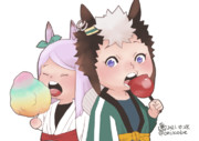 わたあめとりんごあめ