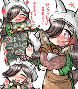 1日パン屋さん体験中のライス