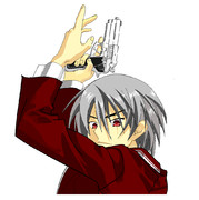 遠山キンジをペイントとマウスで描いてみた