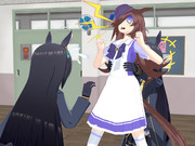 急に体が浮き上がる怪現象に襲われるライス