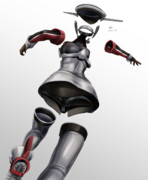 服を置いて逃げるビス子