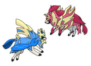 ザシアンとザマゼンタ(色違い)