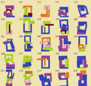 ニコニコタワー　ブロックの組み合わせ例（251~275）