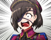 驚く蘭丸