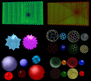 ハニカム (Honeycomb)、フラーレン (fullerene)、多面体等統合配布。