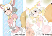 【けもフレ】過去絵のリメイクフェネック