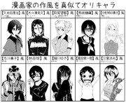 漫画家の作風真似てオリキャラ
