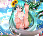 【ちびミクちゃん萌えリンク】綺麗なツインテと 素敵な足裏さん…♡