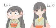 紗枝はんLv.1      紗枝はんLv.10