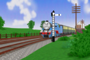 きかんしゃトーマス 三本線路のカーブと信号所ステージ