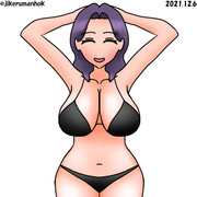 左右対称で描いたビキニ龍田