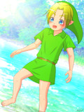 湖に入るこどもリンク