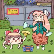 ダンスの練習をする秦こころさんとゆっくりさん