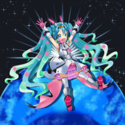 【ボカロ絵】GALAXYLIVEなミクちゃん♪