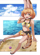 季節外れの水着サーバルちゃん