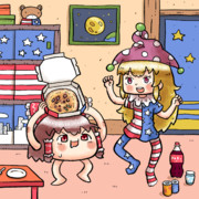 ピザを頼んだクラウンピースさんとゆっくりさん