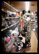 アードウルフとブチハイエナのフレンズ