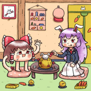 玉兎危機一髪で遊ぶ鈴仙・優曇華院・イナバさんとゆっくりさん