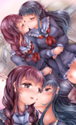 創作百合　二人だけいるところにキスする恋人同士　その１