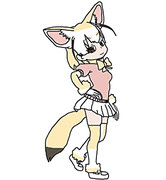 ポーズを取るフェネック