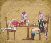 【壁画】ゴールドシップとメジロマックイーン