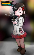 栄養ドリンクをおねだりする遥ちゃん（おじさんありがとう！）