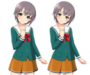 アイマスキャラに制服着せてみる 乙倉悠貴　ときめきメモリアル2　ひびきの高校制服