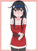 初霜ちゃんにサンタ服着てもらった