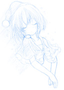 ワンドロおまけ　雪風　パーティで疲れてすやすや