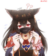 マスクになんかカワイイ柄描いてあるのカワイイ