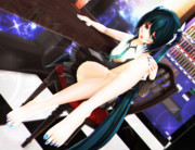 【今日のミクお姉さん】カフェタイムで おみあしさん…♡