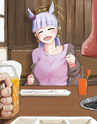 ゴルちゃんと焼肉屋へ…