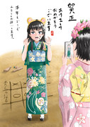 羽付きに負けてがおーポーズさせられる佐天さん