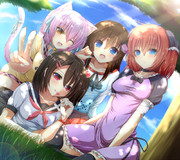 木漏れ日の中みんなで