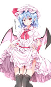 レミリアお嬢様にスカートのたくしあげをお願いしました
