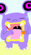 歯を磨くドゴーム（Loudred brushes his teeth）