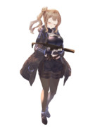 Uziぽい銃装備のささらちゃん立ち絵