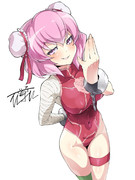 【立ち絵】華扇【腹筋娘】