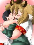 お気に入りのスタッフは首根っこをおさえて確保するライオンさん