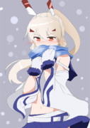 寒いので重装備の綾波