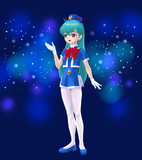 脚が寒そうなので桂さんに白タイツを穿いていただいた