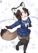 はしゃぐたぬきちゃん