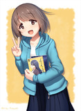同人誌を作った子（新刊の表紙絵）