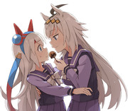 ウマ娘のタマモとオグリ